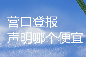 營(yíng)口登報(bào)聲明哪個(gè)便宜