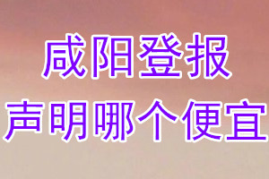 咸陽登報聲明哪個便宜